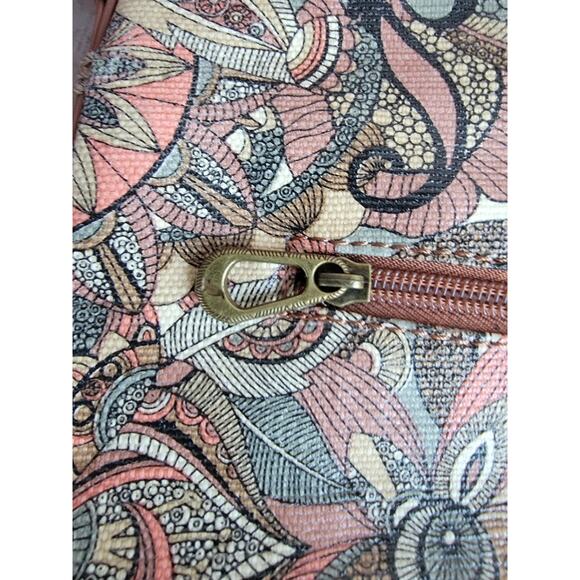 SakRoots crossbody bag purse brown pink orange Boho Style - Picture 9 of 13